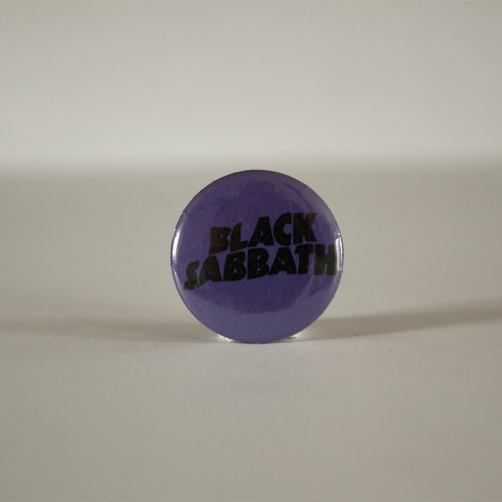 Black Sabbath Purple Black Badge Pin Turborock Productions